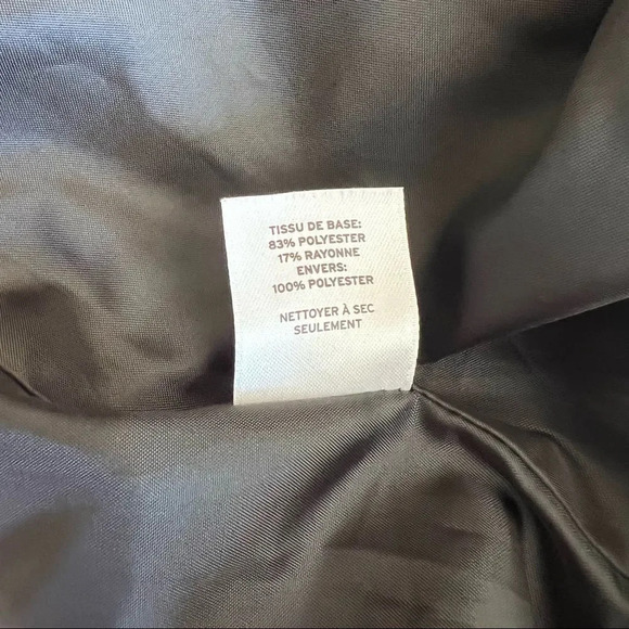 𝅺Halogen black and ivory tweed zipper back pockets mini skirt size 4 - Picture 8 of 12